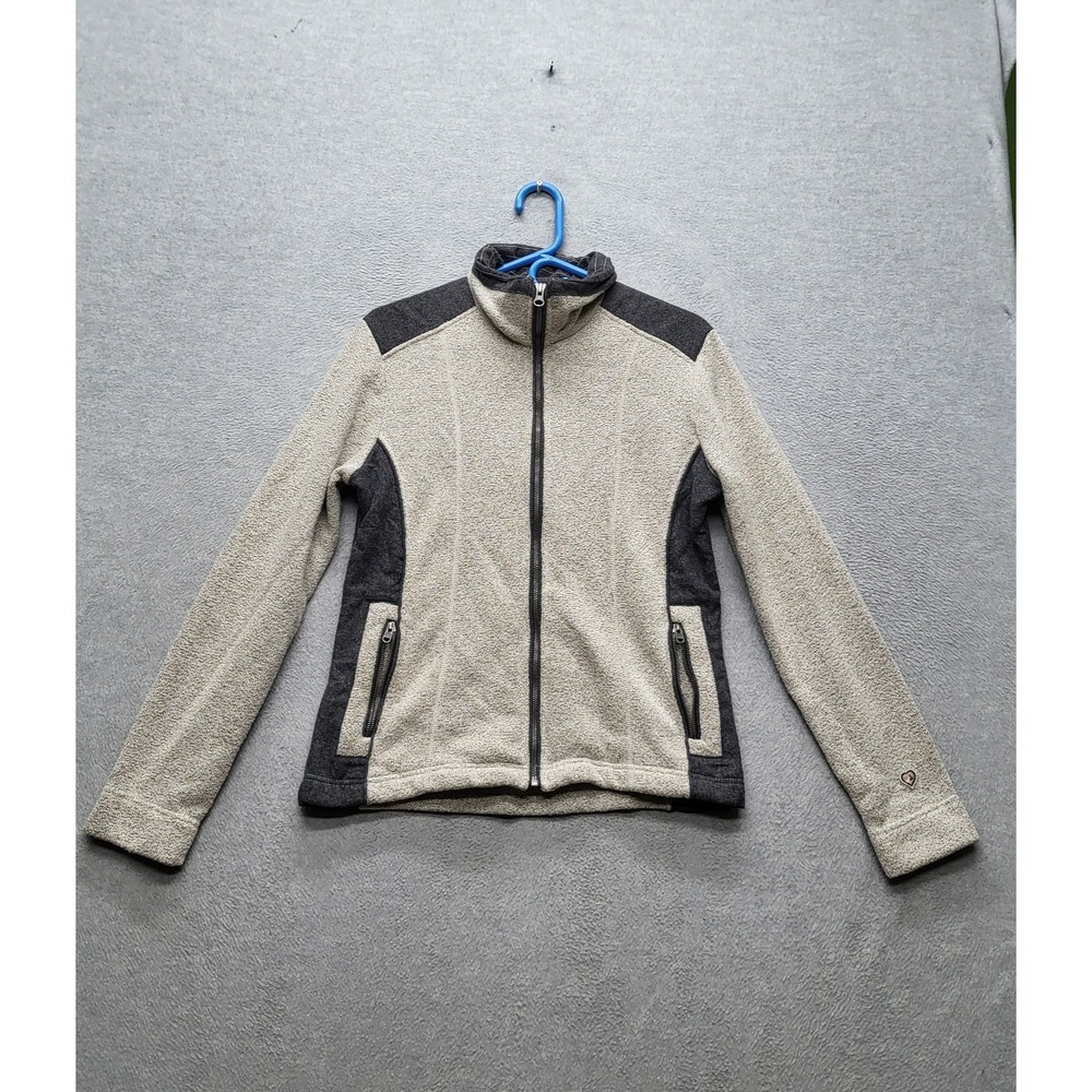 KUHL Alfpaca Women Jacket M Gray Logo‎ Patch Embroidery Activewear Gorpcore